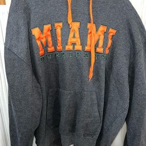 Miami foot ball cropped sweatshirt